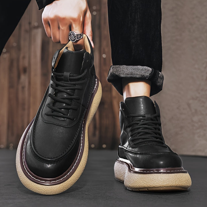 LAWRENCE CARMICHAEL HIGH-TOP LEATHER SNEAKERS