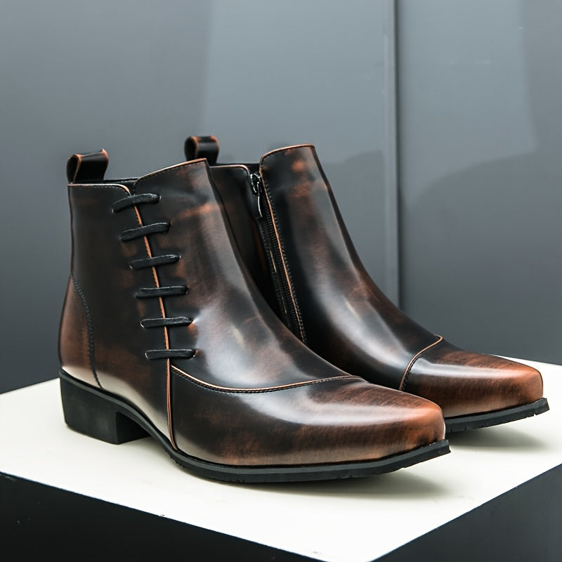 SAMUEL THATCHER LEATHER DRESS BOOTS