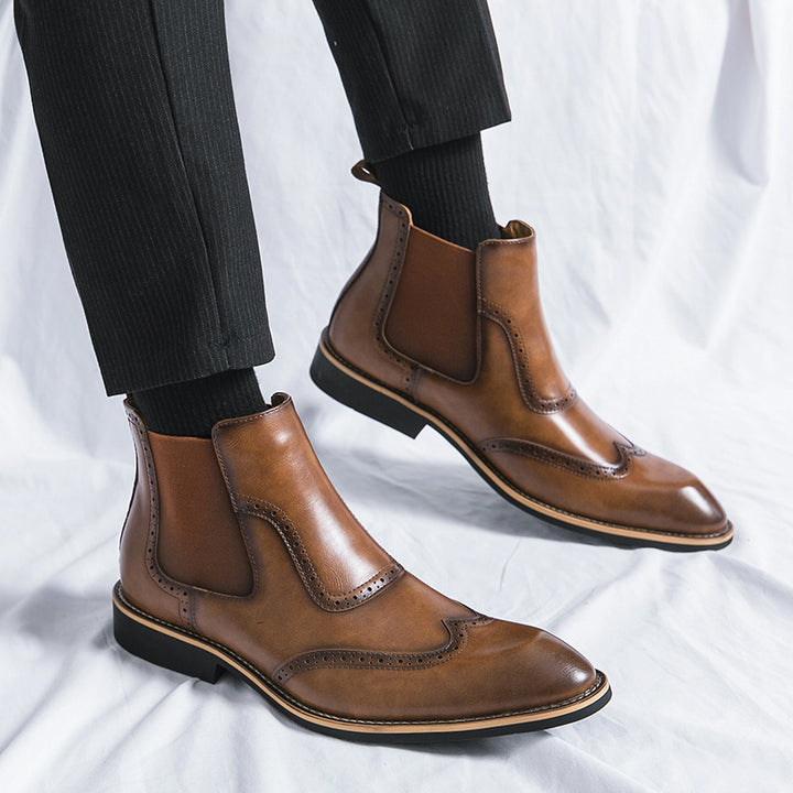 REGINALD MORTON CHELSEA LEATHER BOOTS