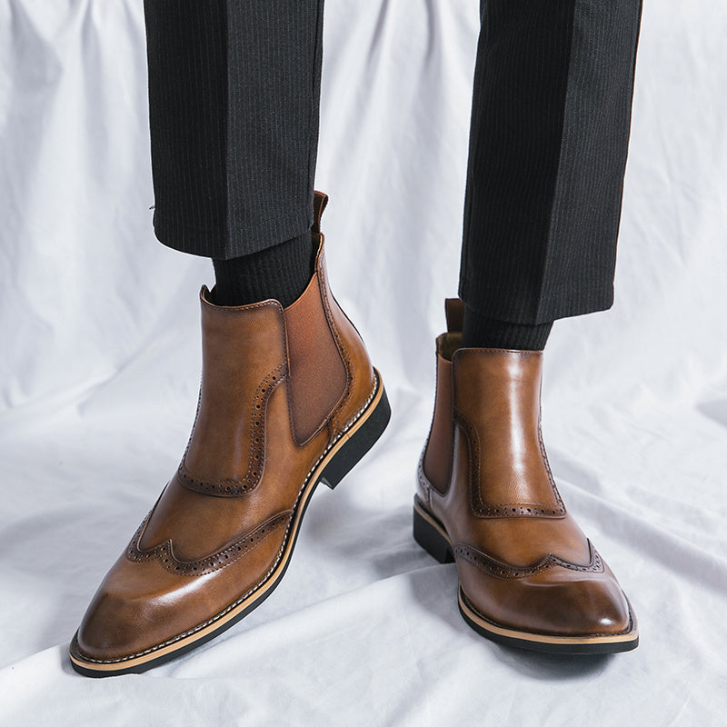 REGINALD MORTON CHELSEA LEATHER BOOTS