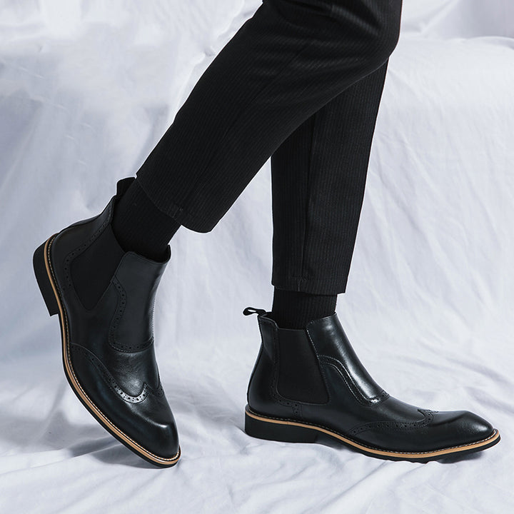 REGINALD MORTON CHELSEA LEATHER BOOTS