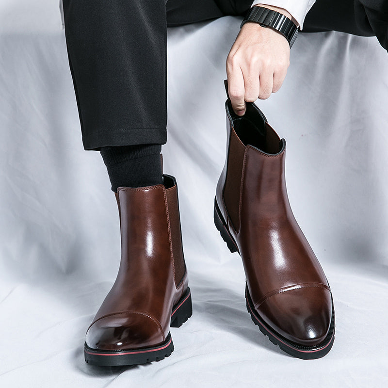 PATRICK KENSINGTON LEATHER CHELSEA BOOTS