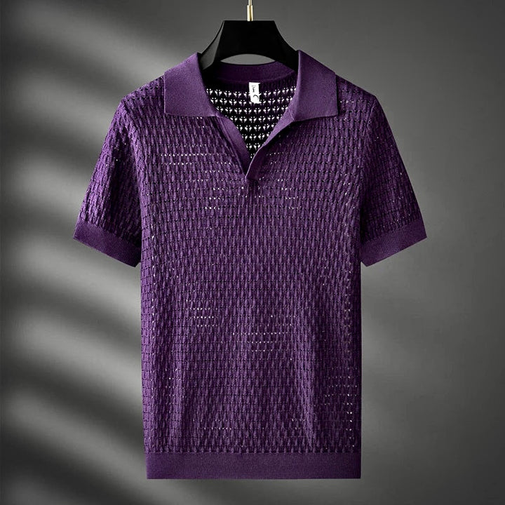 ALESSANDRO CONTI KNITTED POLO SHIRT