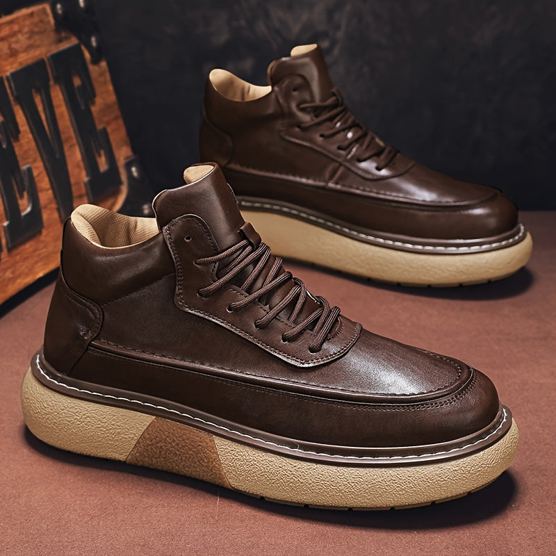 LAWRENCE CARMICHAEL HIGH-TOP LEATHER SNEAKERS