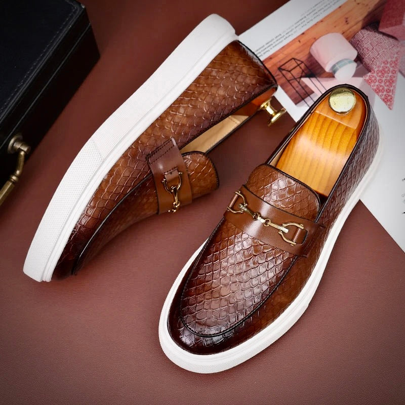 LORENZO CONTI LEATHER LOAFERS