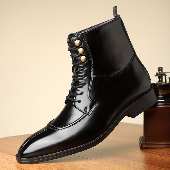 CHRISTOPHER BURROWS LEATHER OXFORD BOOTS