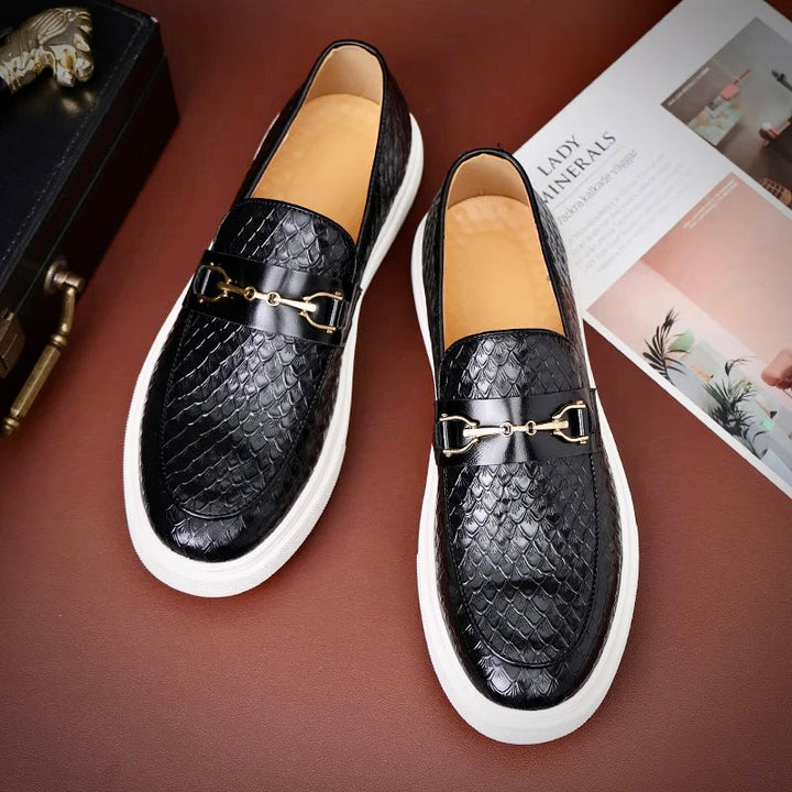 LORENZO CONTI LEATHER LOAFERS