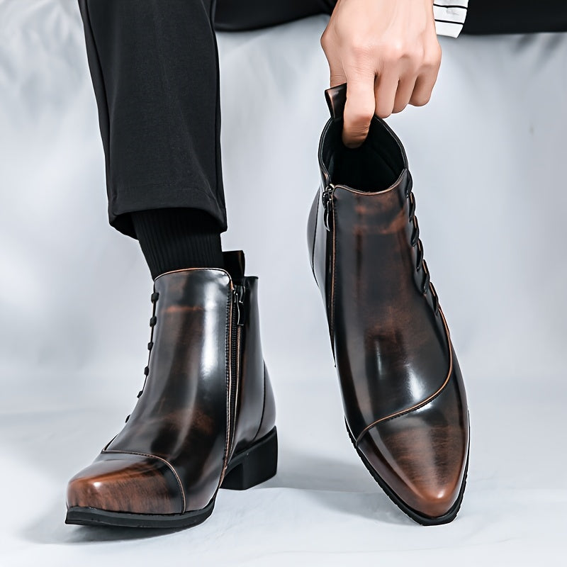 SAMUEL THATCHER LEATHER DRESS BOOTS