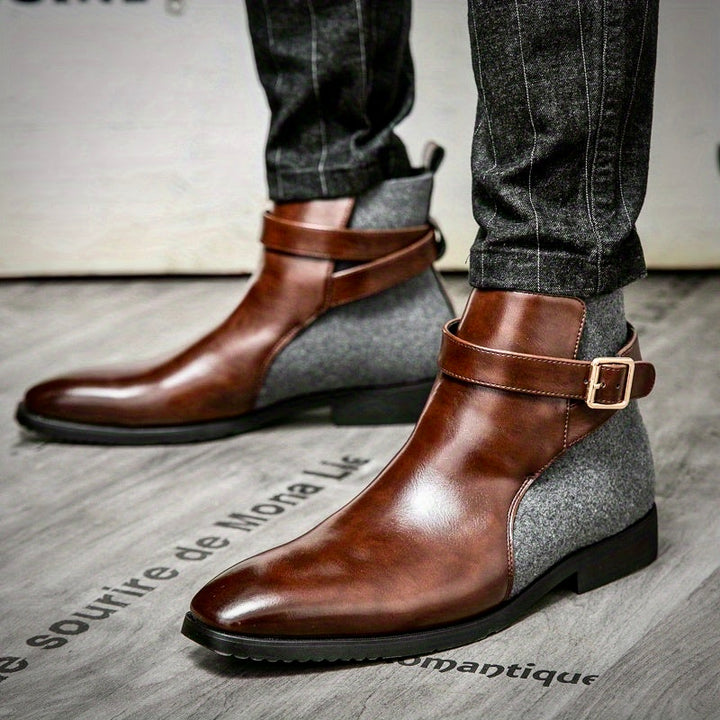 CHARLES HARRINGTON HARNESS LEATHER BOOTS