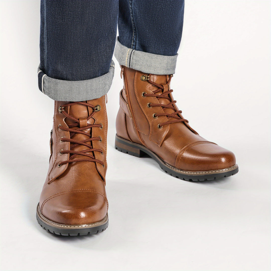 ELIJAH PRESCOTT OXFORD LEATHER BOOTS