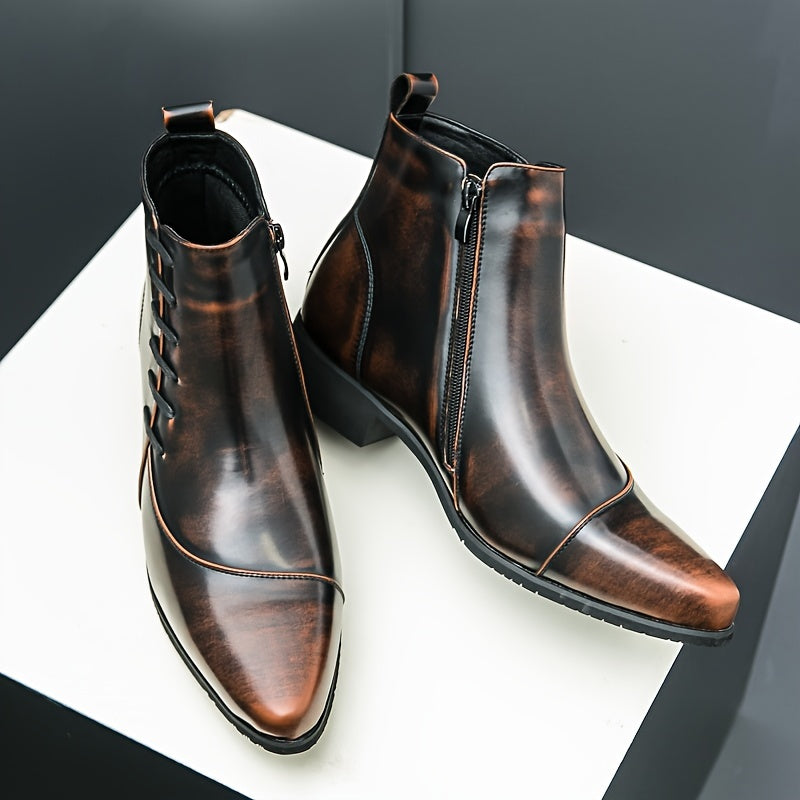 SAMUEL THATCHER LEATHER DRESS BOOTS