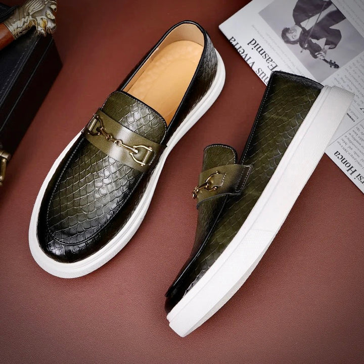 LORENZO CONTI LEATHER LOAFERS