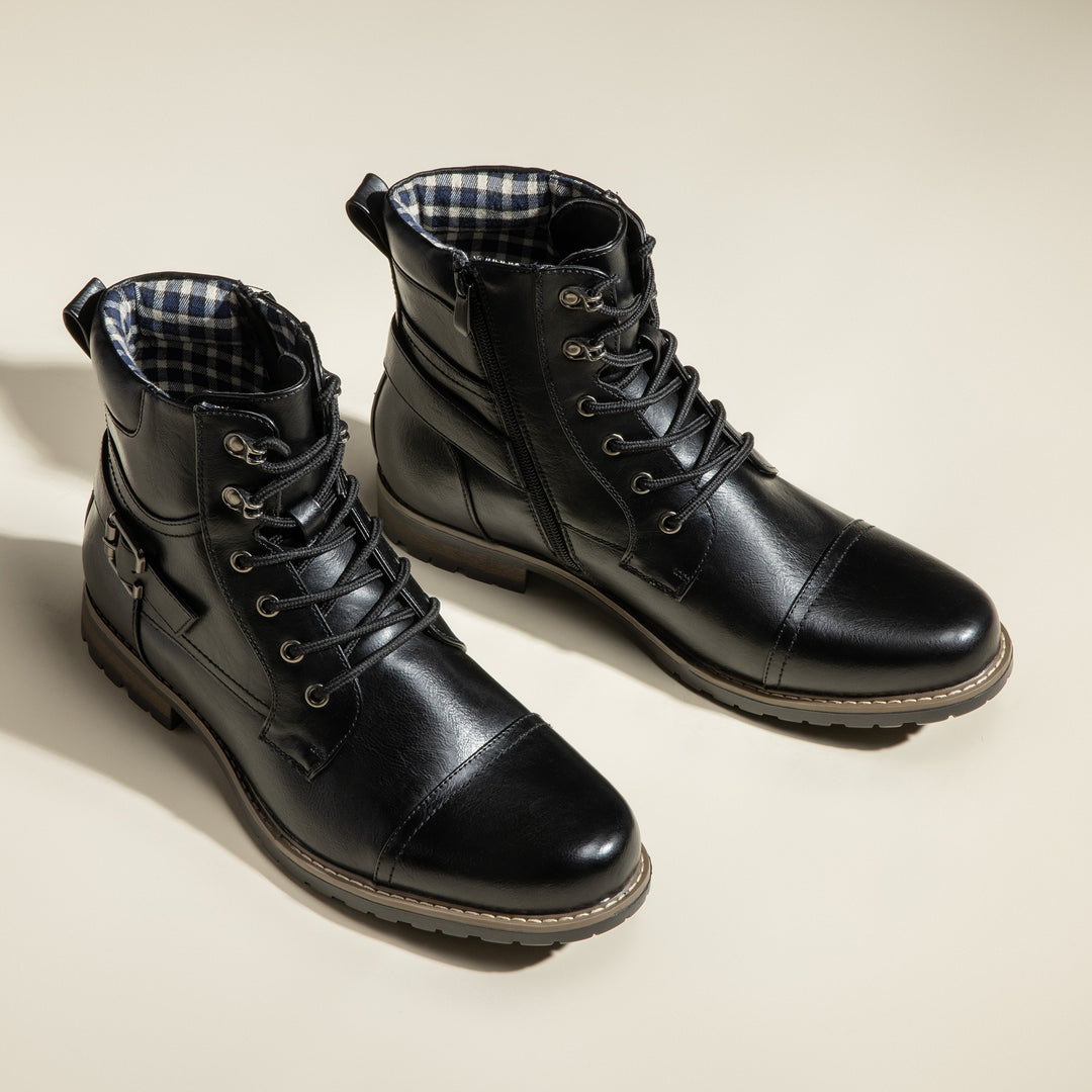 ELIJAH PRESCOTT OXFORD LEATHER BOOTS