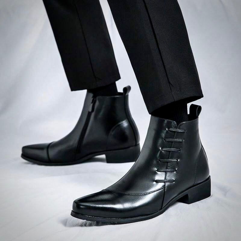 SAMUEL THATCHER LEATHER DRESS BOOTS