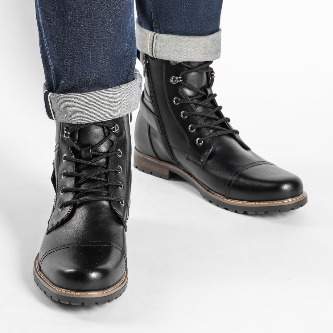 ELIJAH PRESCOTT OXFORD LEATHER BOOTS