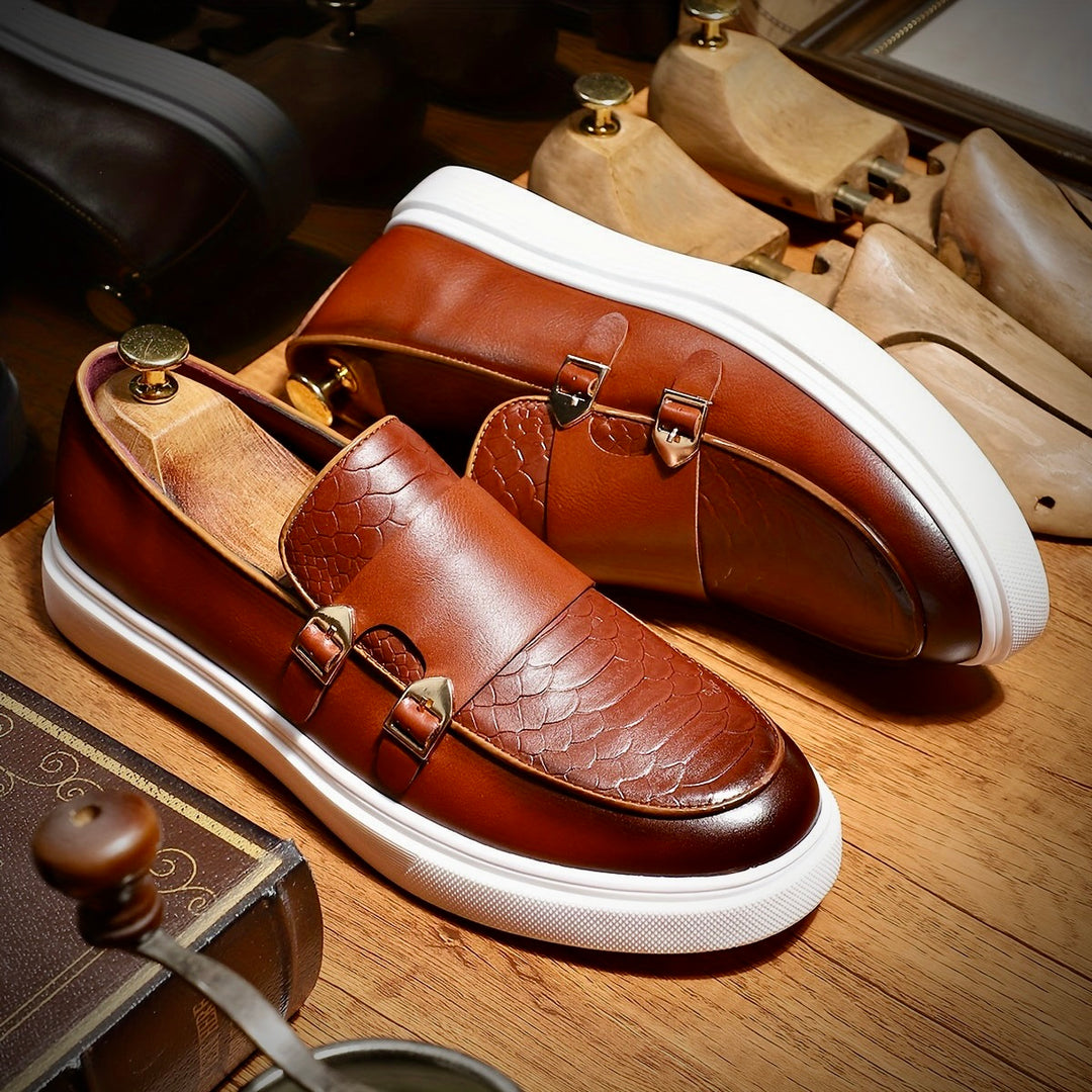 DAVIDE MANCINI LEATHER LOAFERS