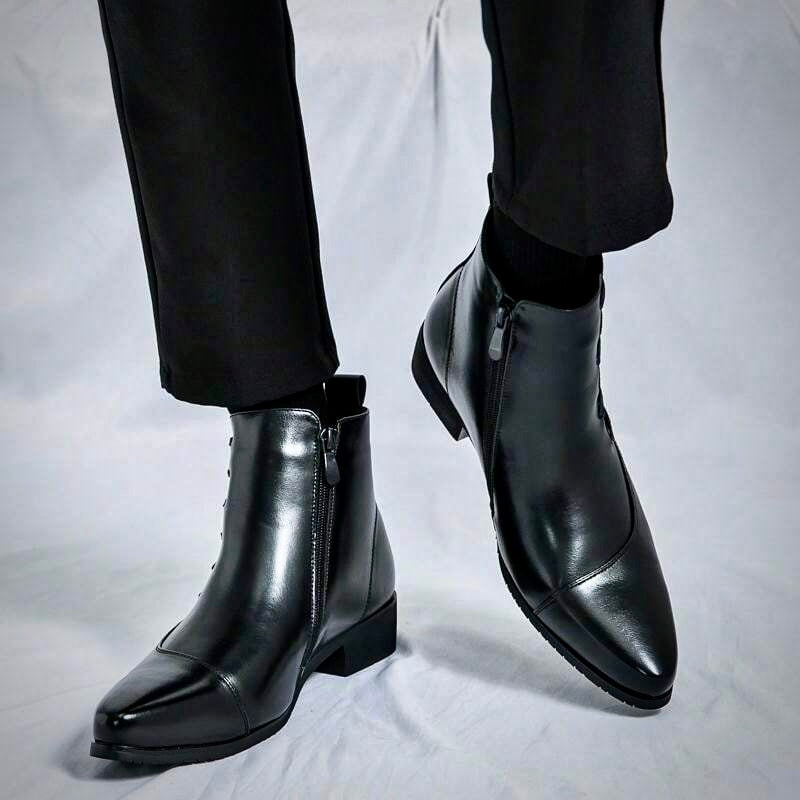 SAMUEL THATCHER LEATHER DRESS BOOTS