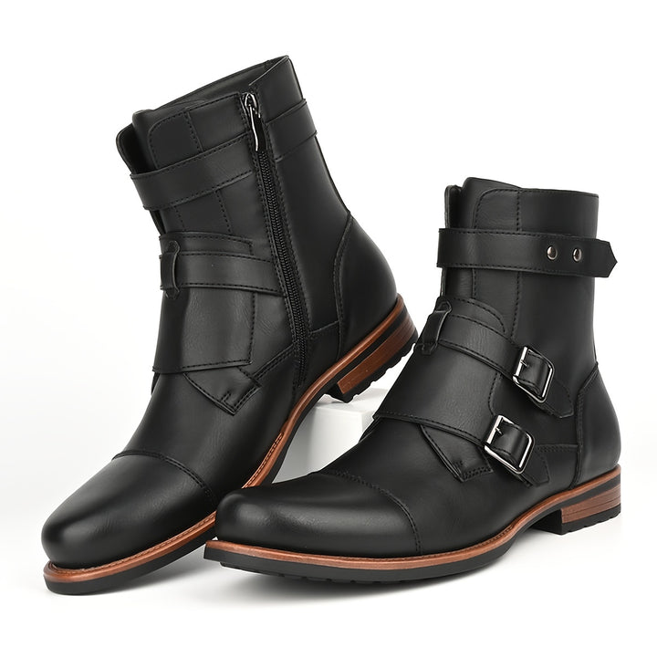 WINSTON ALDRIDGE HARNESS LEATHER BOOTS