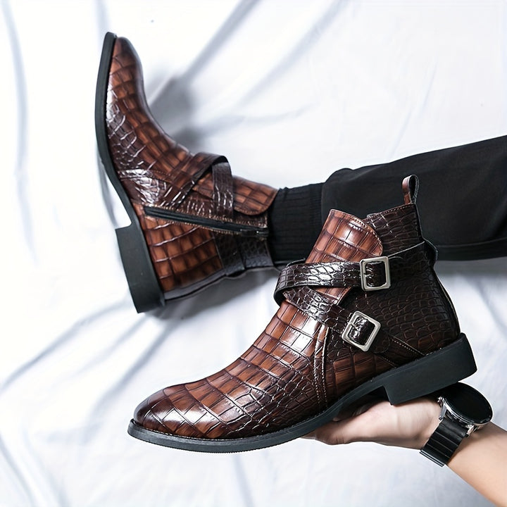 BENJAMIN ASHFORD HARNESS LEATHER BOOTS