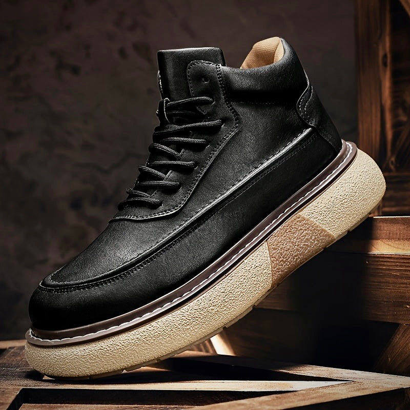 LAWRENCE CARMICHAEL HIGH-TOP LEATHER SNEAKERS