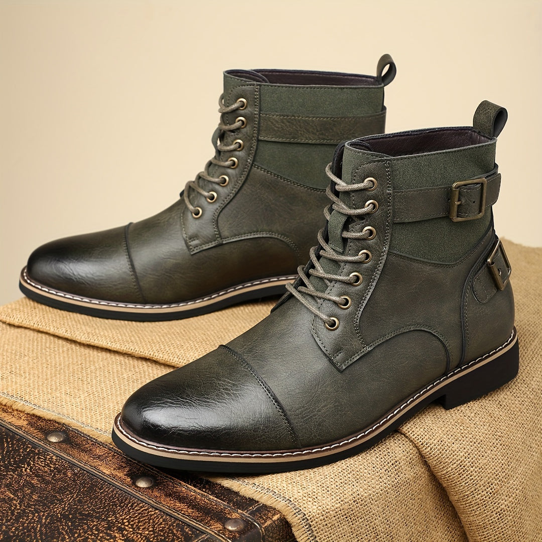 SAMUEL WHITAKER OXFORD LEATHER BOOTS