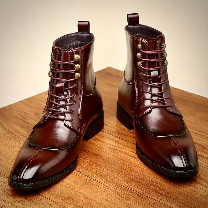 CHRISTOPHER BURROWS LEATHER OXFORD BOOTS