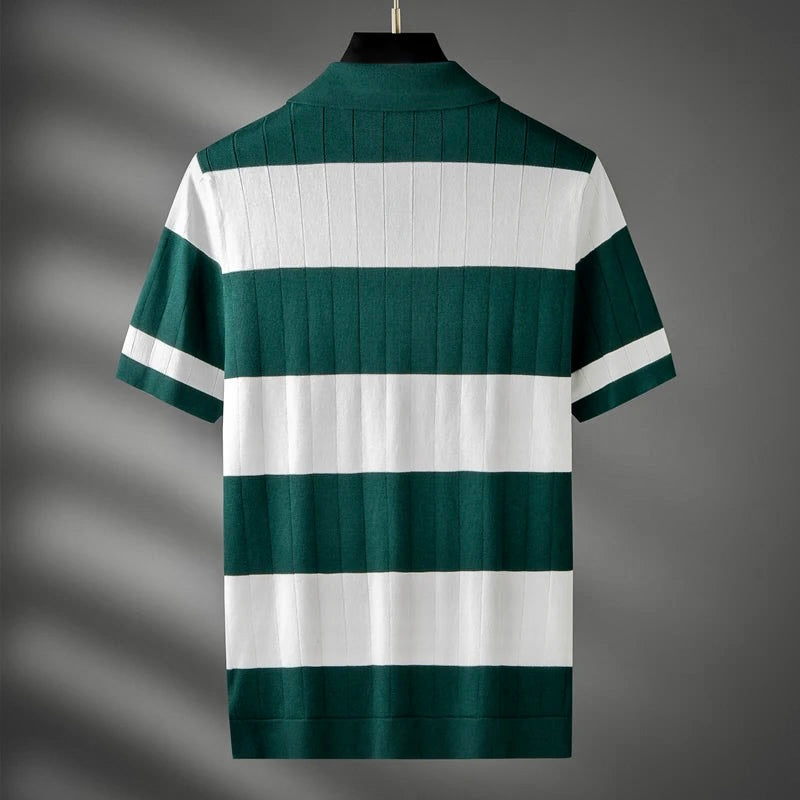 NICOLA LOMBARDI KNITTED POLO SHIRT