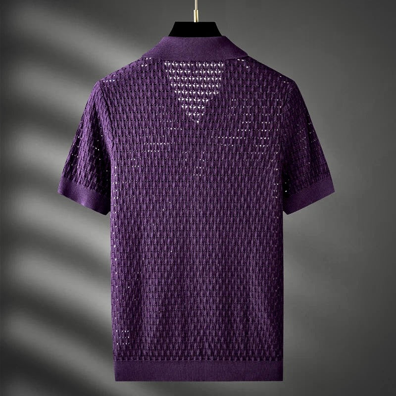 ALESSANDRO CONTI KNITTED POLO SHIRT