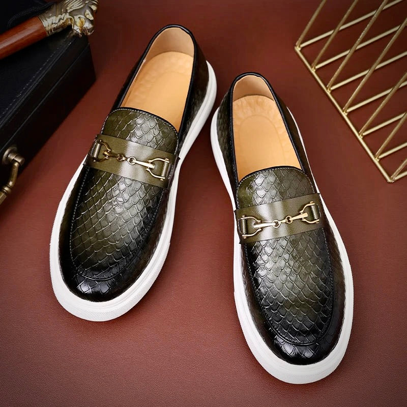 LORENZO CONTI LEATHER LOAFERS