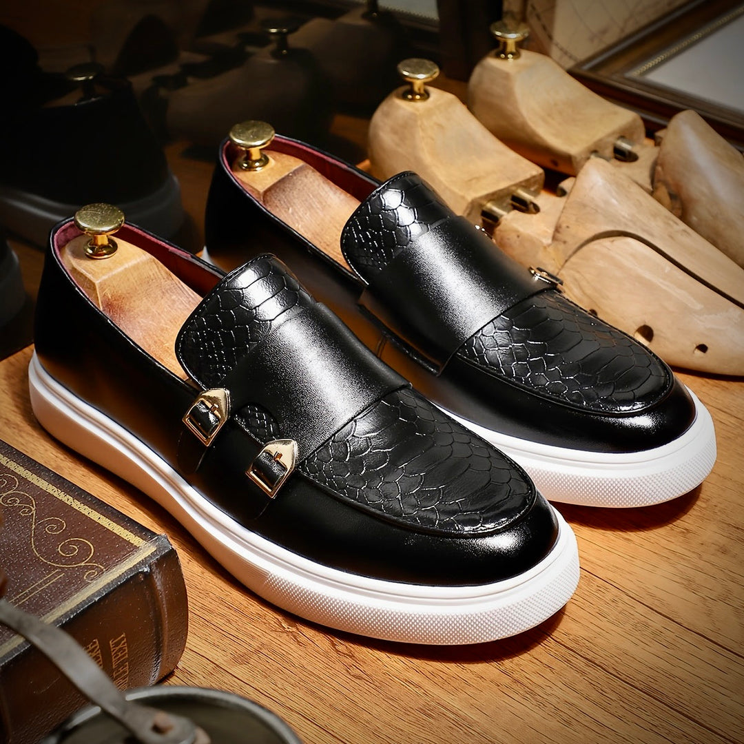 DAVIDE MANCINI LEATHER LOAFERS