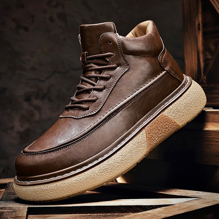 LAWRENCE CARMICHAEL HIGH-TOP LEATHER SNEAKERS