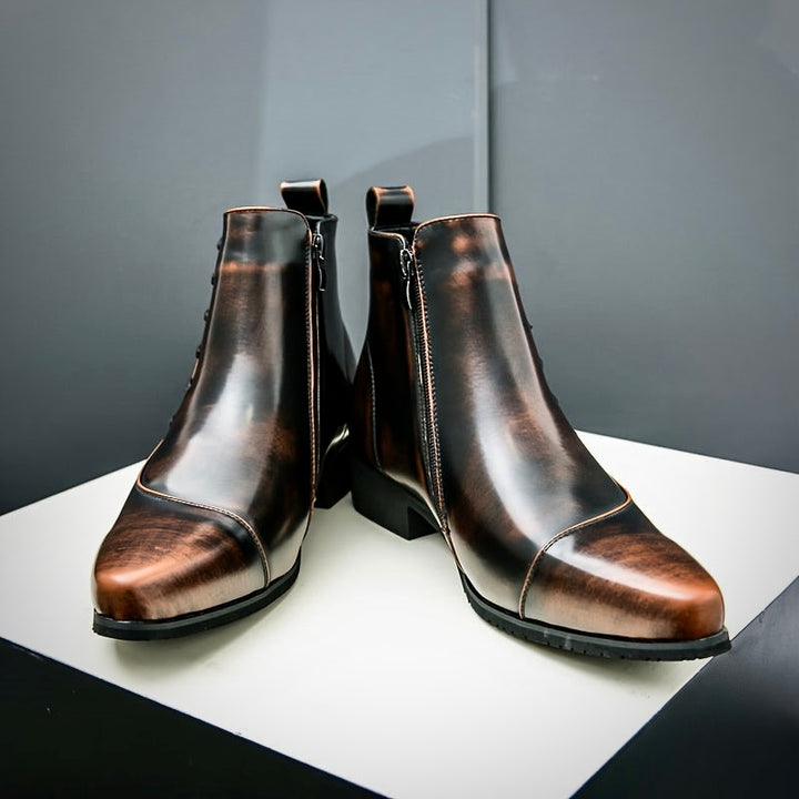 SAMUEL THATCHER LEATHER DRESS BOOTS