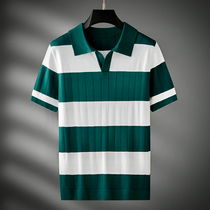 NICOLA LOMBARDI KNITTED POLO SHIRT