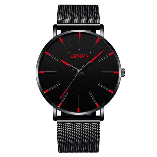 "GENEVA" - Ultra-Thin Stainless Steel Mesh Watch for Men