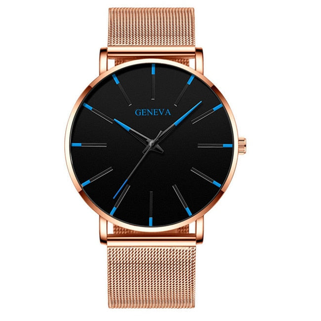 "GENEVA" - Ultra-Thin Stainless Steel Mesh Watch for Men