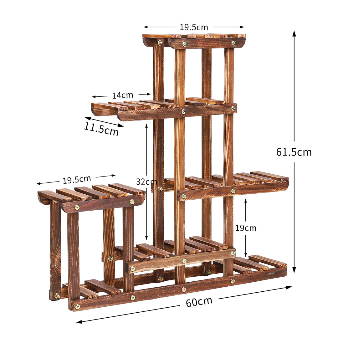 "CHISANA MTSUNOKI" - Multi-Tiered Pine wood Plant Stand