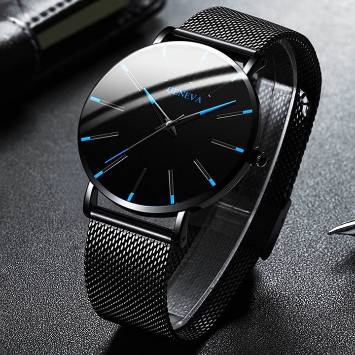 "GENEVA" - Ultra-Thin Stainless Steel Mesh Watch for Men