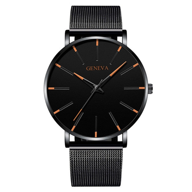 "GENEVA" - Ultra-Thin Stainless Steel Mesh Watch for Men