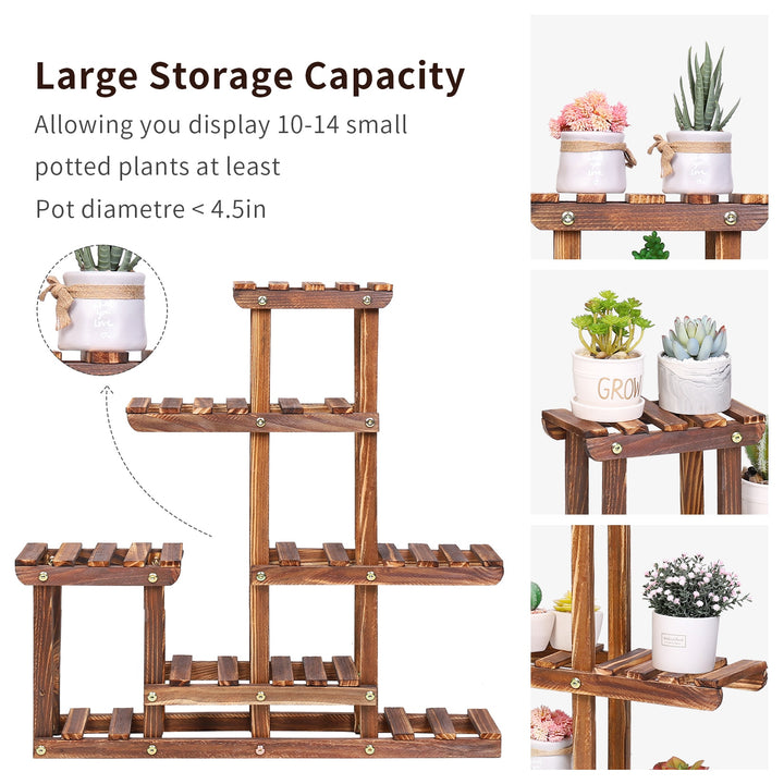 "CHISANA MTSUNOKI" - Multi-Tiered Pine wood Plant Stand