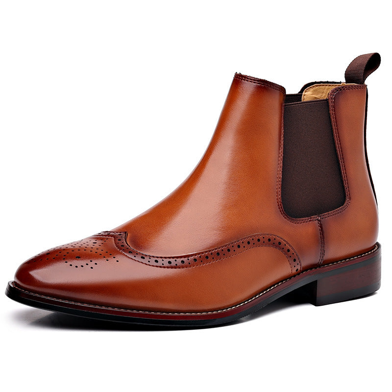 CHARLES WINSLOW CHELSEA LEATHER BOOTS