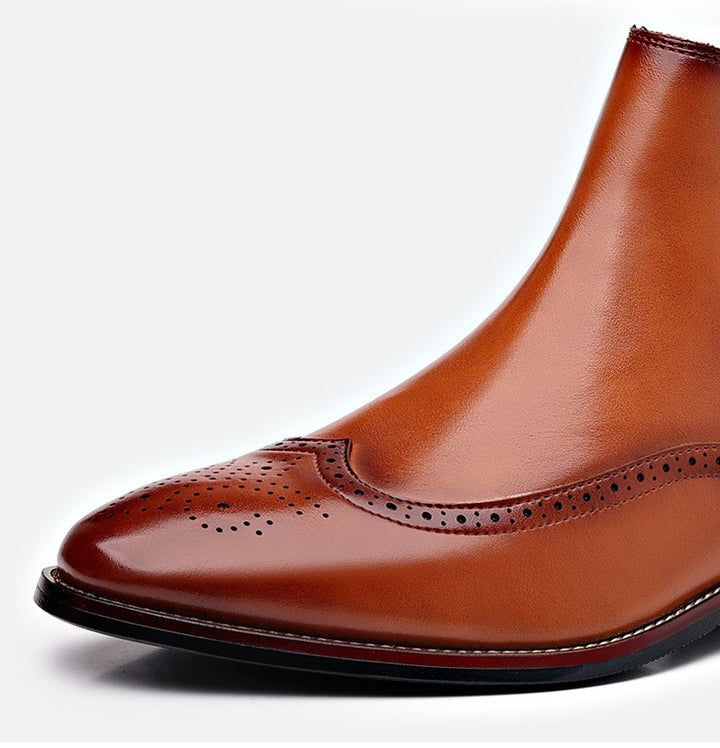 CHARLES WINSLOW CHELSEA LEATHER BOOTS