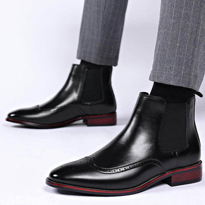 CHARLES WINSLOW CHELSEA LEATHER BOOTS