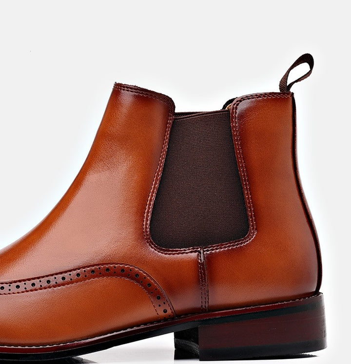 CHARLES WINSLOW CHELSEA LEATHER BOOTS