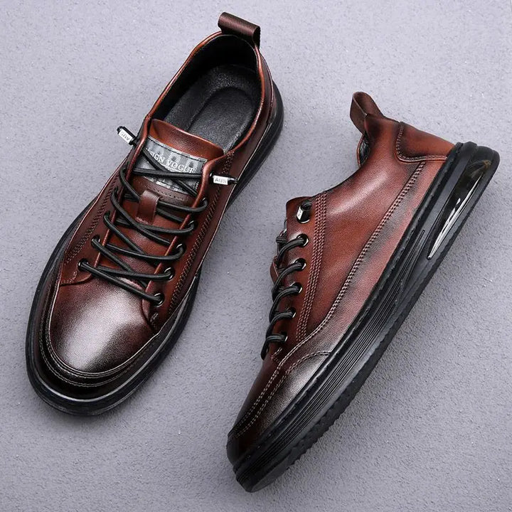 FABIO RUSSO LEATHER SNEAKERS