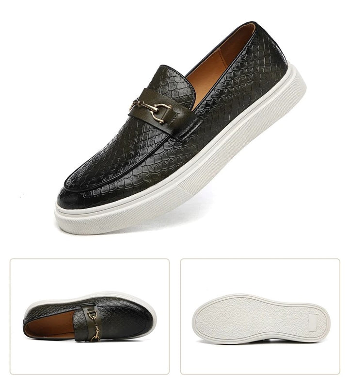 LORENZO CONTI LEATHER LOAFERS