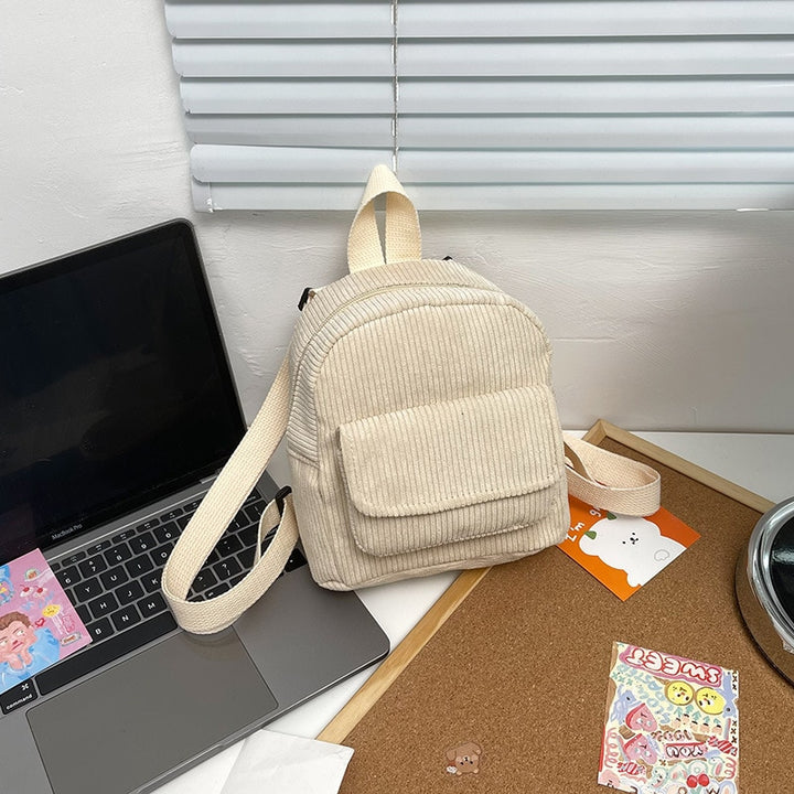 "LO STUDENTE" - Mini Corduroy Backpack