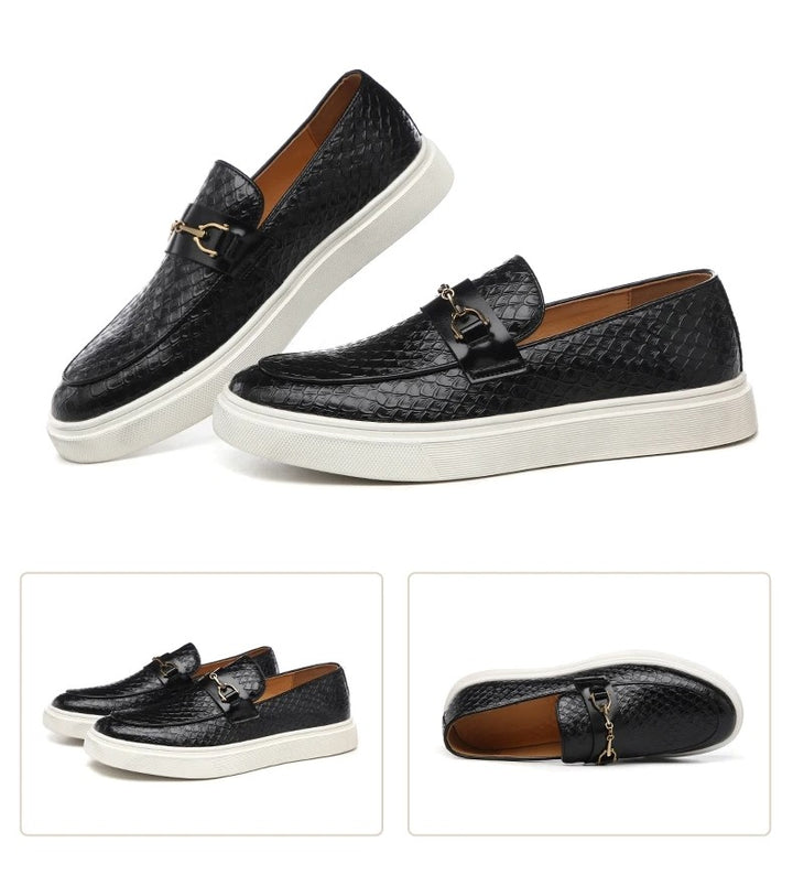 LORENZO CONTI LEATHER LOAFERS