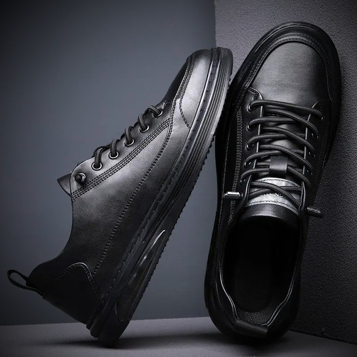 FABIO RUSSO LEATHER SNEAKERS