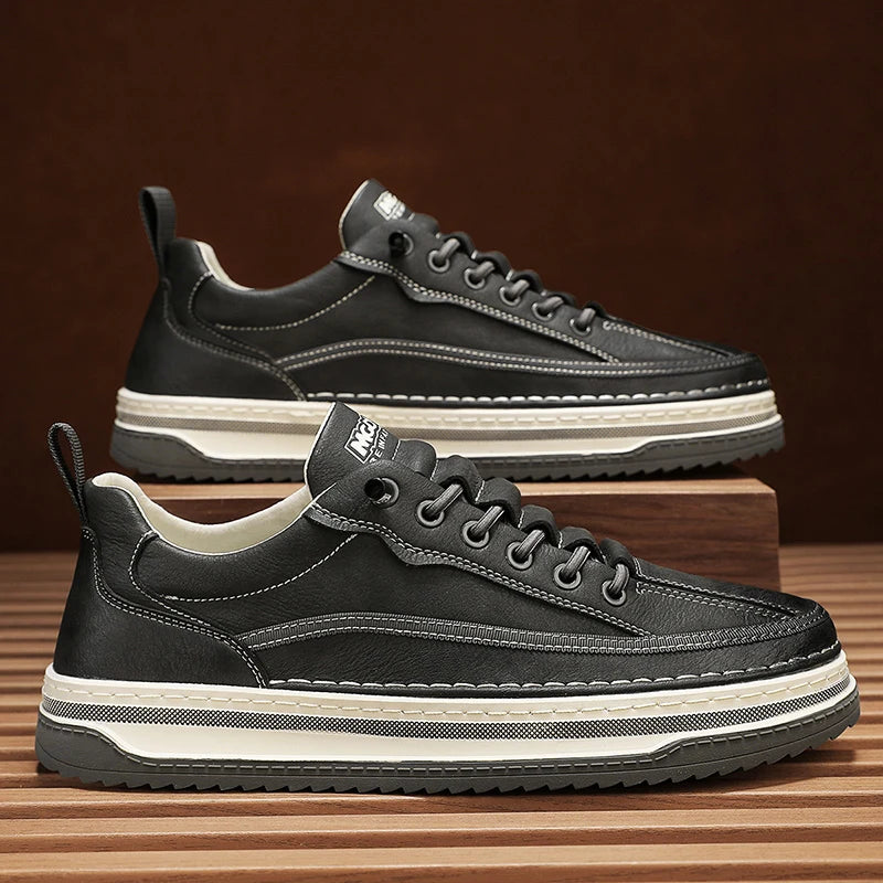 TOM MARTIN LEATHER SNEAKERS
