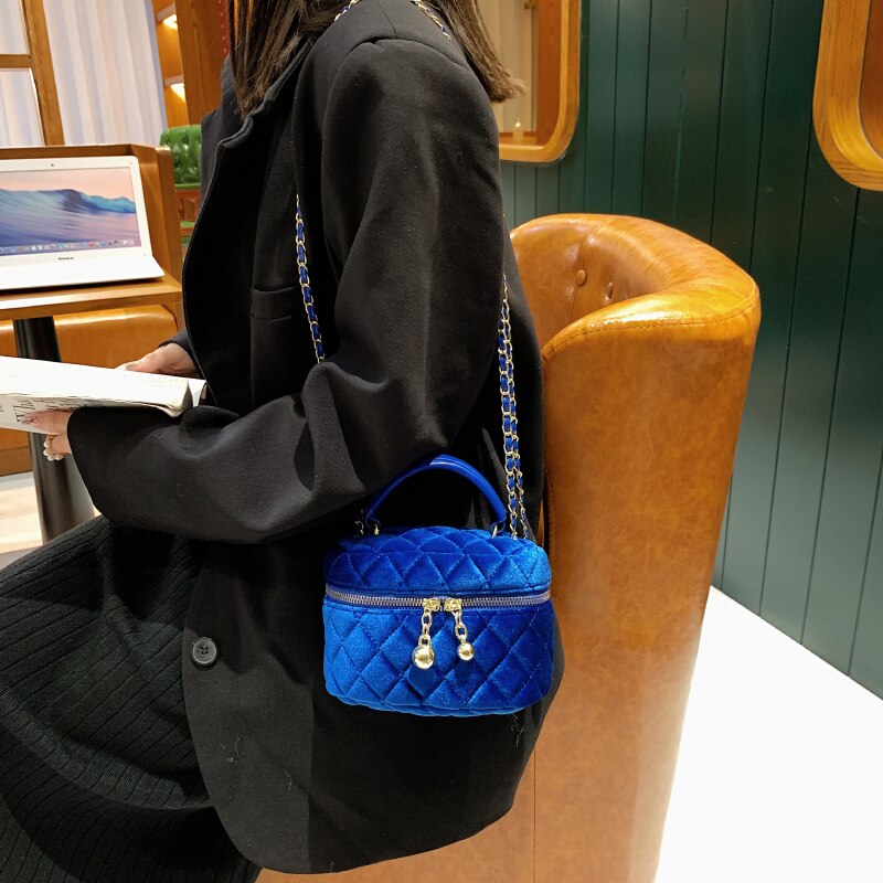 "LA BOITE EN VELOURS" - Crossbody Velvet Handbag